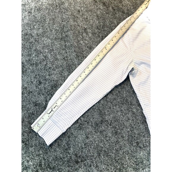 Charles Tyrwhitt Mens Dress Shirt Size L Purple Check Cotton Slim Office Wear - Picture 7 of 8